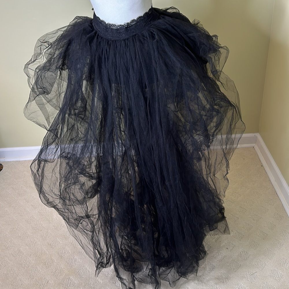 NWT Dolls Kill Wicked Nymph Princess Black Tulle Skirt - Picture 7 of 11